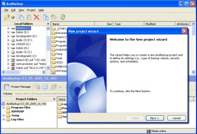 AceBackup 3.0.2 screenshot