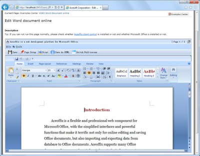Aceoffix enterprise edition for ASP.NET 3.0 screenshot