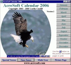 AcreSoft Calendar 2006 2 screenshot