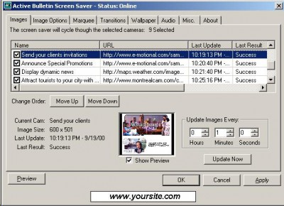 Active Bulletin Screen Saver 1.10 screenshot