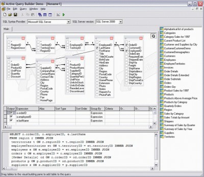 Active Query Builder ActiveX Edition 1.1 screenshot