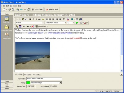 ActiveDiary 3.5 screenshot