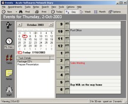 Acute Softwares Diary 6.2 screenshot