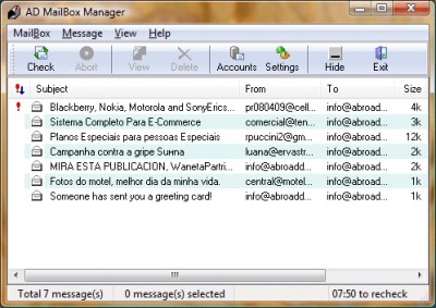 AD MailBox Manager 2.6.1 screenshot