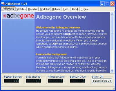 AdBeGone 1.2.0 screenshot