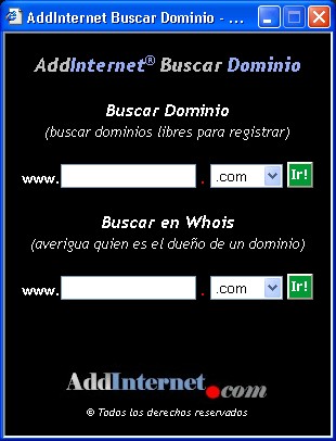 AddInternet Buscar Dominio 5.0.8 screenshot