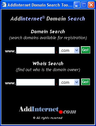 AddInternet Domain Search 5.0.8 screenshot