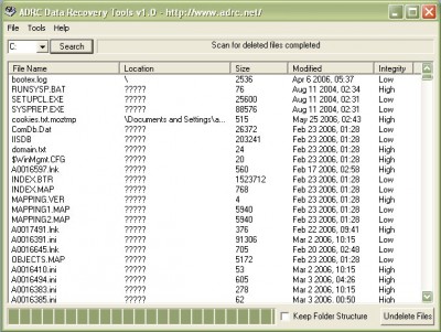 ADRC Data Recovery Tools 1.0 screenshot