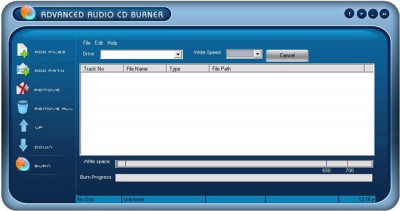 Advanced audio cd burner 3.3.0.6 screenshot