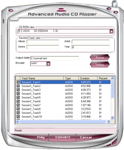 Advanced Audio CD Ripper 4.4.0.7 screenshot