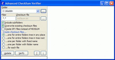 Advanced CheckSum Verifier 1.5.0 screenshot