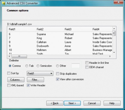 Advanced CSV Converter 3.15 screenshot