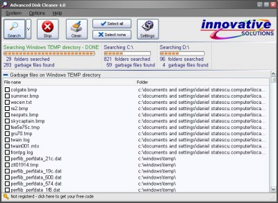 Advanced Disk Cleaner 6.3 screenshot