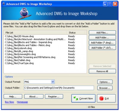 Advanced DWG to Image Workshop 5.4.1 screenshot