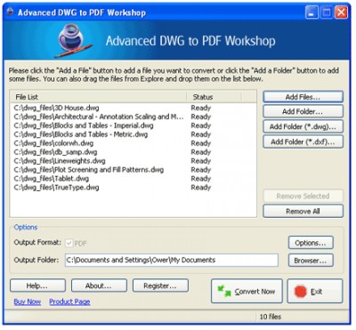 Advanced DWG to PDF Workshop 5.4.1 screenshot