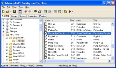 Advanced MP3 Catalog Pro 3.36 screenshot