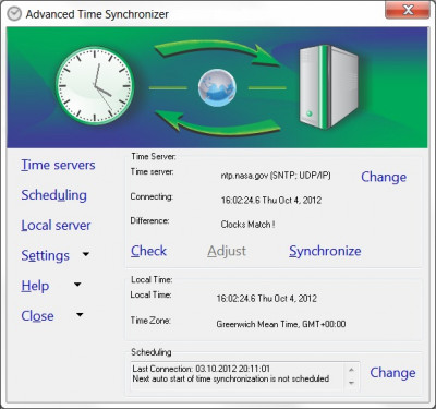 Advanced Time Synchronizer 4.3.0.809 screenshot