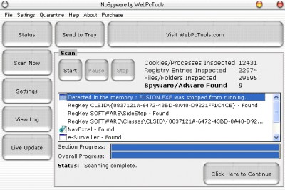 Adware Spyware Removal 3.0 screenshot
