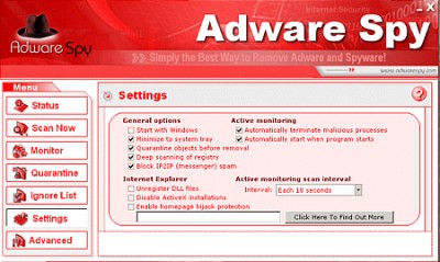 AdwareSpy 3.0 screenshot