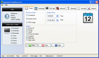 AgataSoft ShutDown Pro 3.2 screenshot