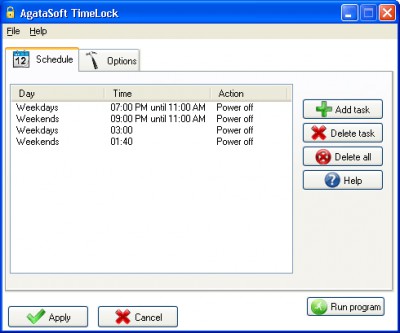 AgataSoft TimeLock 1.5 screenshot