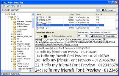 AL Font Installer 2.1 screenshot