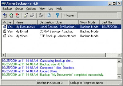 AlmerBackup 4.8 screenshot