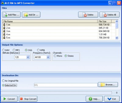 ALO RM to MP3 Converter 7.0.147 screenshot