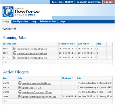Altova FlowForce Server 2017sp1 screenshot