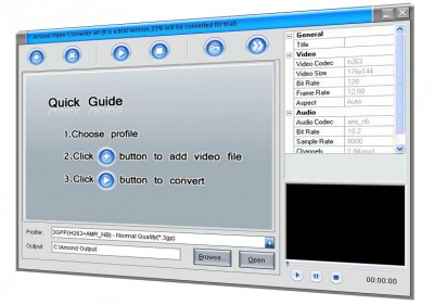 Amond DVD to iPod/PSP/3GP/MP4/Zune/AppleTV/iPhone 7.17.010 screenshot