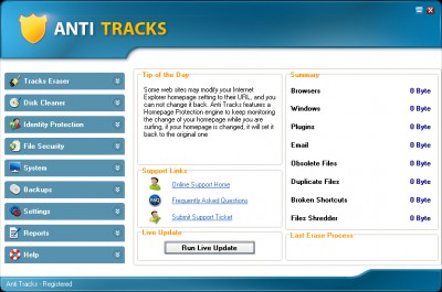Anti Tracks 7.7.2 screenshot