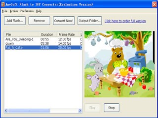 AnvSoft Flash to 3GP Converter 1.07 screenshot