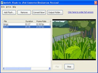 AnvSoft Flash to iPod Converter 1.07 screenshot