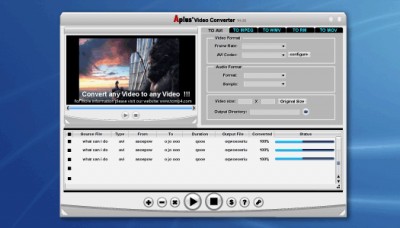 Aplus AVI converter 6.48 screenshot