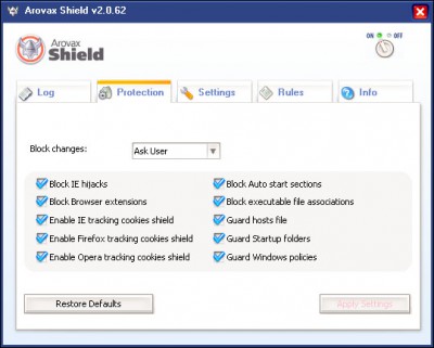 ArovaxShield 1.3 screenshot