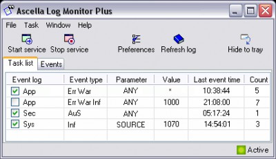 Ascella Log Monitor Plus 1.9.1 screenshot