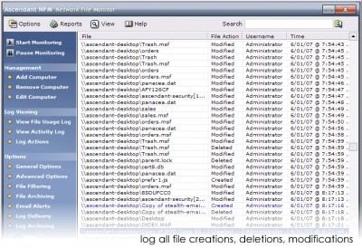 Ascendant NFM - Network File Monitor 1.10 screenshot