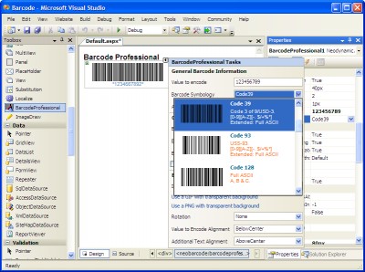 ASP.NET Barcode Professional 8.0 screenshot
