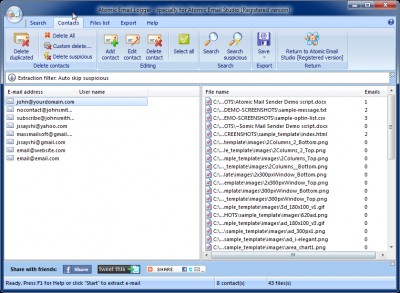 Atomic Email Logger 8.20 screenshot