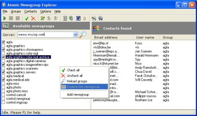 Atomic Newsgroup Explorer 5.01 screenshot