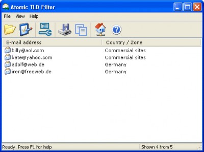 Atomic TLD Filter 1.30 screenshot
