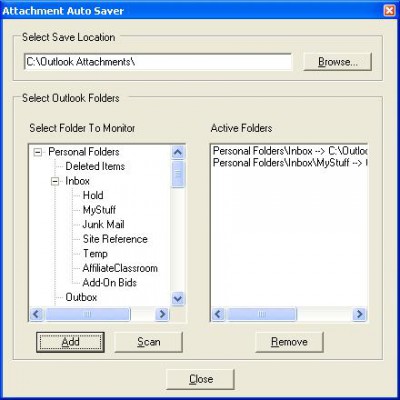Attachment Auto Saver for Outlook 1.3 screenshot