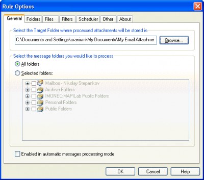 Attachments Processor for Outlook 4.4.3 screenshot
