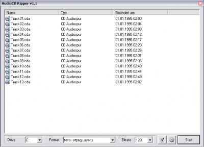 AudioCD Ripper 1.1 screenshot