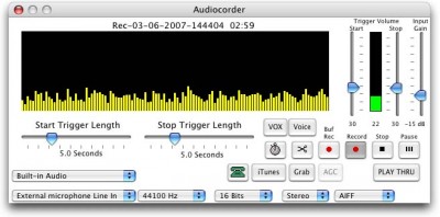Audiocorder 5.5.0 screenshot