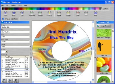 AudioLabel CD Labeler 3.00 screenshot
