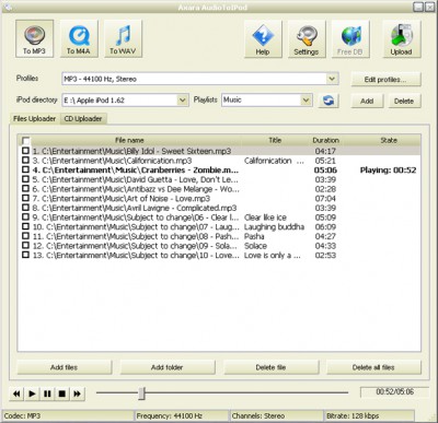 AudioTo iPod 2.5.3 screenshot