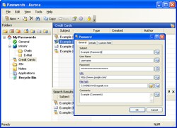 Aurora Password Manager 3.0 screenshot