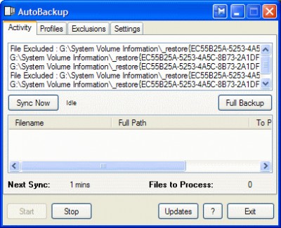 AutoBackup 1.0.161005 screenshot