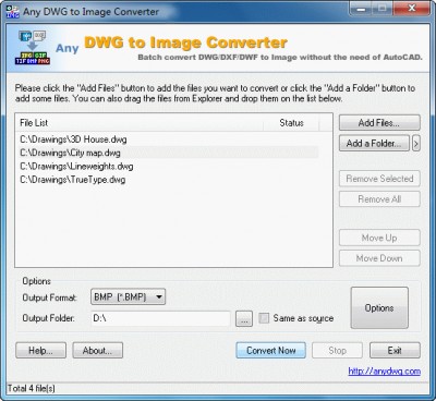 AutoCAD DWG to JPG 2010.2 screenshot